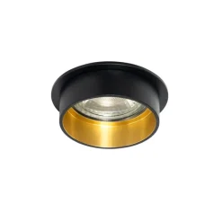 Set mit 6 modernen Einbauspots schwarz mit goldener Innenseite - Insta