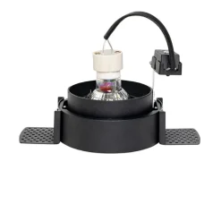 Set mit 6 modernen Einbauspots schwarz GU10 rund randlos - Oneon Honey