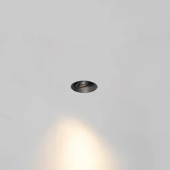 Set mit 6 modernen Einbauspots schwarz GU10 rund randlos - Oneon Honey