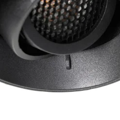 Set mit 6 modernen Einbauspots schwarz GU10 rund randlos - Oneon Honey