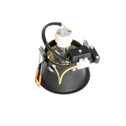 Set mit 6 modernen Einbaustrahlern schwarz mit Gold, dreh- und schwenkbar - Alloy