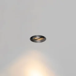 Set mit 6 modernen Einbaustrahlern schwarz GU10 AR70 rund randlos - Oneon