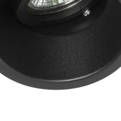 Set mit 6 modernen Einbaustrahlern schwarz dreh- und schwenkbar - Alloy