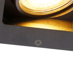 Set mit 6 modernen Einbaustrahlern schwarz verstellbar - Qure