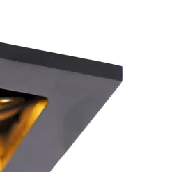 Set mit 6 modernen Einbaustrahlern schwarz verstellbar - Qure