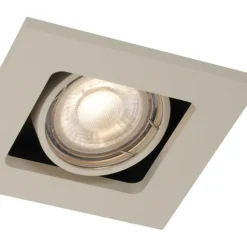 Set mit 6 modernen Einbaustrahlern Beige GU10 50mm dreh- und kippbar - Qure