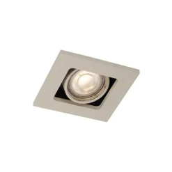 Set mit 6 modernen Einbaustrahlern Beige GU10 50mm dreh- und kippbar - Qure