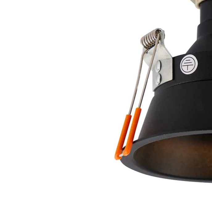 Set mit 6 modernen Einbaustrahlern schwarz AR70 - Dept