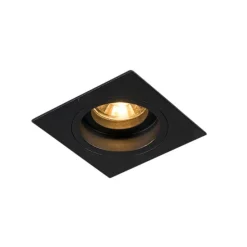 Set mit 6 modernen Einbaustrahlern schwarz 9,3 cm dreh- und schwenkbar - Chuck