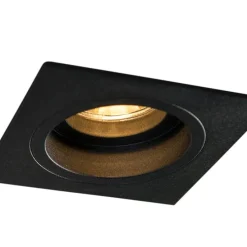 Set mit 6 modernen Einbaustrahlern schwarz 9,3 cm dreh- und schwenkbar - Chuck