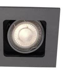 Set mit 6 modernen Einbaustrahlern Gunmetal GU10 50mm Rund Kippbar - Qure