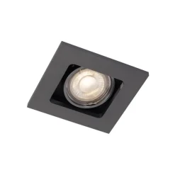 Set mit 6 modernen Einbaustrahlern Gunmetal GU10 50mm Rund Kippbar - Qure