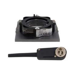 Set mit 6 modernen Einbaustrahlern Gunmetal GU10 50mm Rund Kippbar - Qure