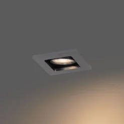 Set mit 6 modernen Einbaustrahlern Gunmetal GU10 50mm Rund Kippbar - Qure