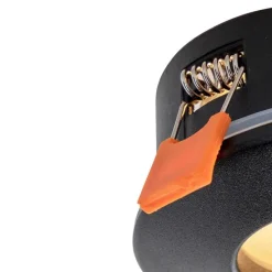 Set mit 6 modernen Einbauspots schwarz IP44 - Gap