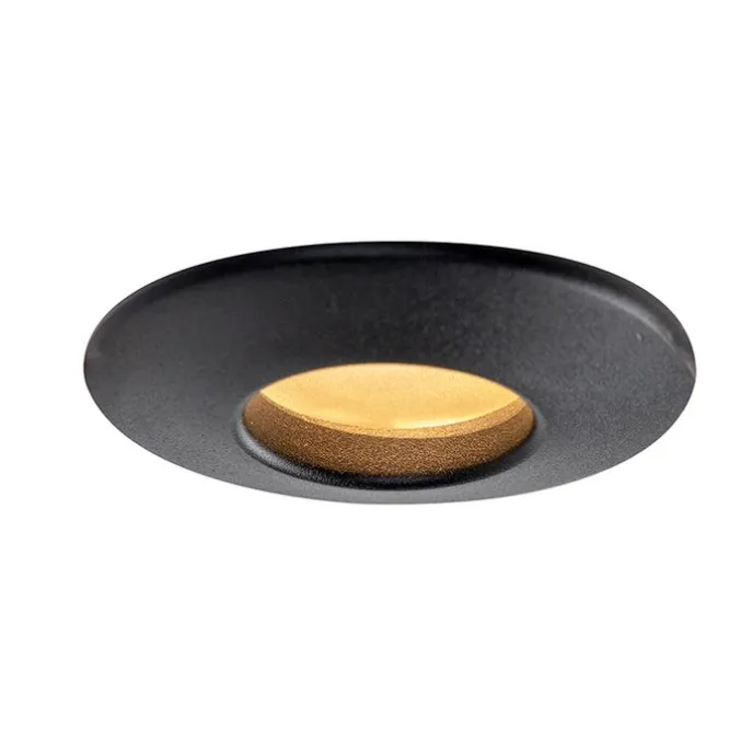 Set mit 6 modernen Einbauspots schwarz IP44 - Gap