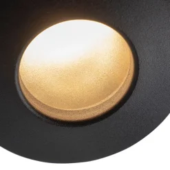 Set mit 6 modernen Einbauspots schwarz IP44 - Gap