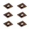 Set mit 6 modernen Einbaustrahlern Dunkelbronze Verstellbar - Qure