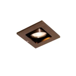 Set mit 6 modernen Einbaustrahlern Dunkelbronze Verstellbar - Qure