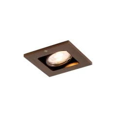 Set mit 6 modernen Einbaustrahlern Dunkelbronze Verstellbar - Qure
