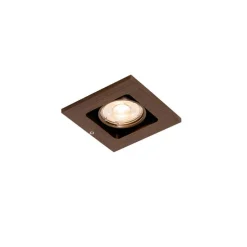 Set mit 6 modernen Einbaustrahlern Dunkelbronze Verstellbar - Qure