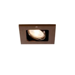 Set mit 6 modernen Einbaustrahlern Dunkelbronze Verstellbar - Qure