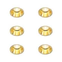 Set mit 6 modernen Einbaustrahlern Gold - Dept