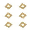 Set mit 6 modernen Einbaustrahlern Gold Quadratisch IP44 - Xena