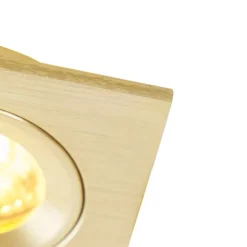 Set mit 6 modernen Einbaustrahlern Gold Quadratisch IP44 - Xena