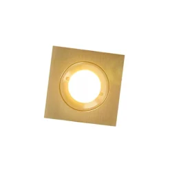 Set mit 6 modernen Einbaustrahlern Gold Quadratisch IP44 - Xena