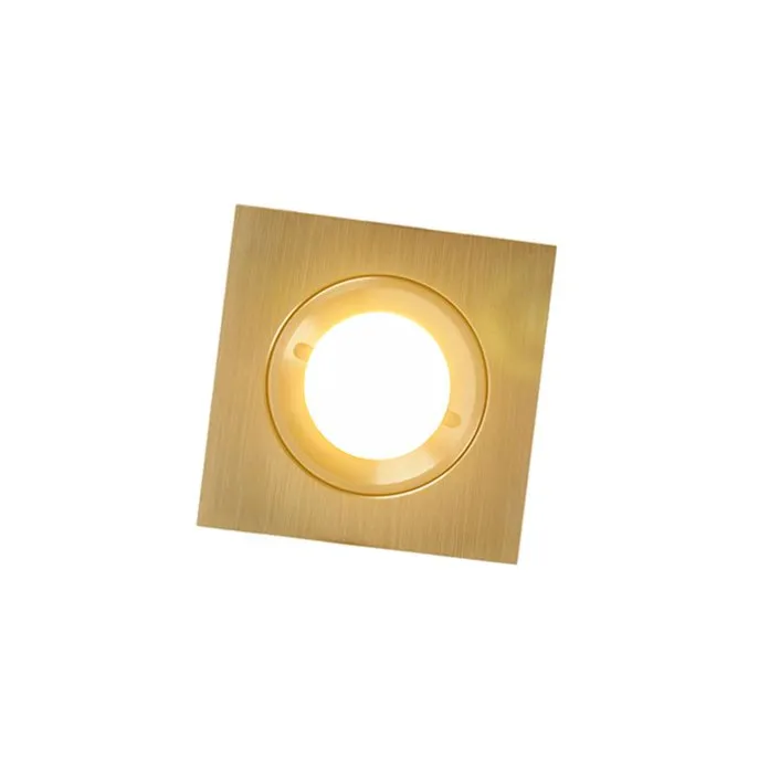 Set mit 6 modernen Einbaustrahlern Gold Quadratisch IP44 - Xena