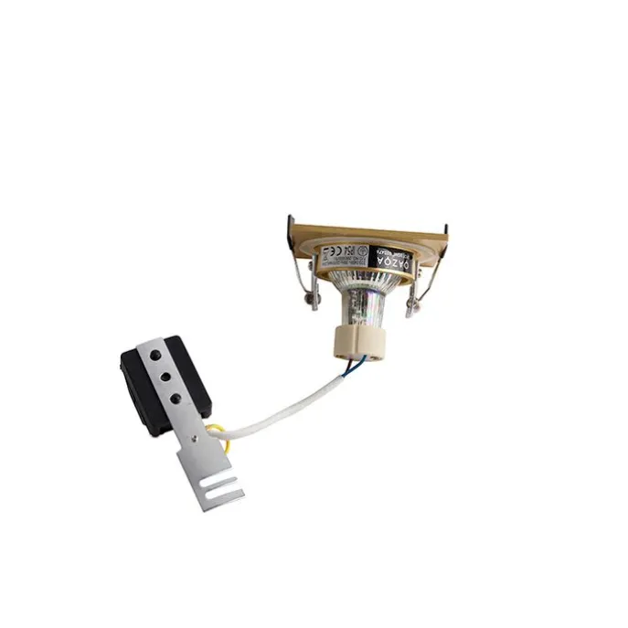 Set mit 6 modernen Einbaustrahlern Gold Quadratisch IP44 - Xena