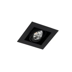 Set mit 6 modernen schwarzen, verstellbaren Einbaustrahlern - Oneon 70