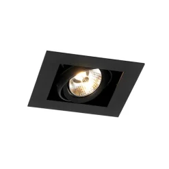 Set mit 6 modernen schwarzen, verstellbaren Einbaustrahlern - Oneon 70