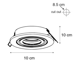 Set mit 6 modernen, schwenkbaren Einbaustrahlern - Club