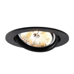 Set mit 6 modernen, schwenkbaren schwarzen Einbaustrahlern AR70 - Cisco