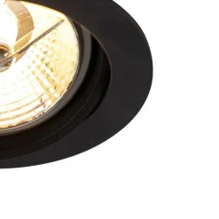 Set mit 6 modernen, schwenkbaren schwarzen Einbaustrahlern AR70 - Cisco