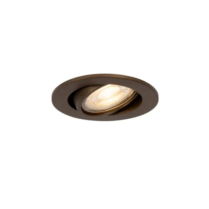 Set mit 12 modernen, schwenkbaren Einbaustrahlern Dunkelbronze - Cisco