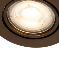 Set mit 6 modernen, schwenkbaren Einbaustrahlern Dunkelbronze - Cisco