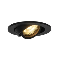 Set mit 6 modernen, schwenkbaren Einbaustrahlern schwarz - Club