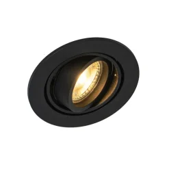 Set mit 6 modernen, schwenkbaren Einbaustrahlern schwarz - Club