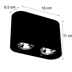 Set mit 2 modernen Spots schwarz - Ronda Duo