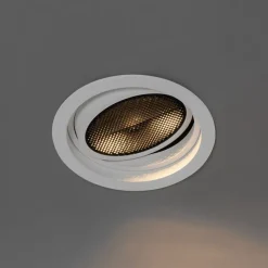 Set mit 6 modernen, verstellbaren Einbaustrahlern weiß - Coop 111 Honey