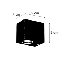 Set mit 2 modernen Wandleuchten schwarz IP44 - Baleno I