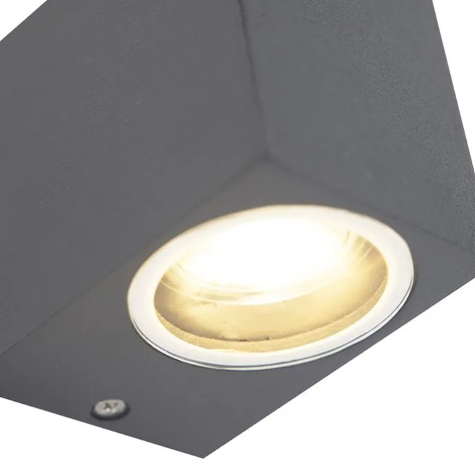 Set mit 2 modernen Wandleuchten Anthrazit IP44 - Baleno I.