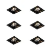 Set mit 6 Moderner Einbau Spot schwarz 18 cm verstellbar - Artemis 111