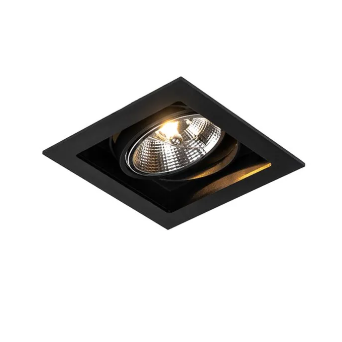 Set mit 6 Moderner Einbau Spot schwarz 18 cm verstellbar - Artemis 111