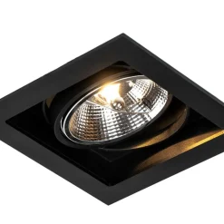 Set mit 6 Moderner Einbau Spot schwarz 18 cm verstellbar - Artemis 111