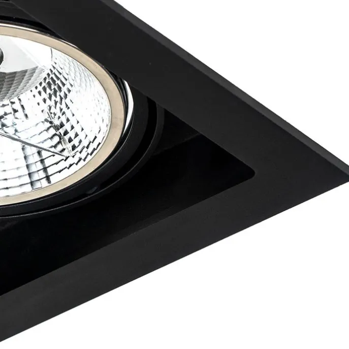 Set mit 6 Moderner Einbau Spot schwarz 18 cm verstellbar - Artemis 111