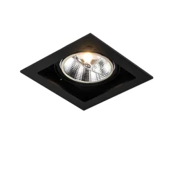 Set mit 6 Moderner Einbau Spot schwarz 18 cm verstellbar - Artemis 111